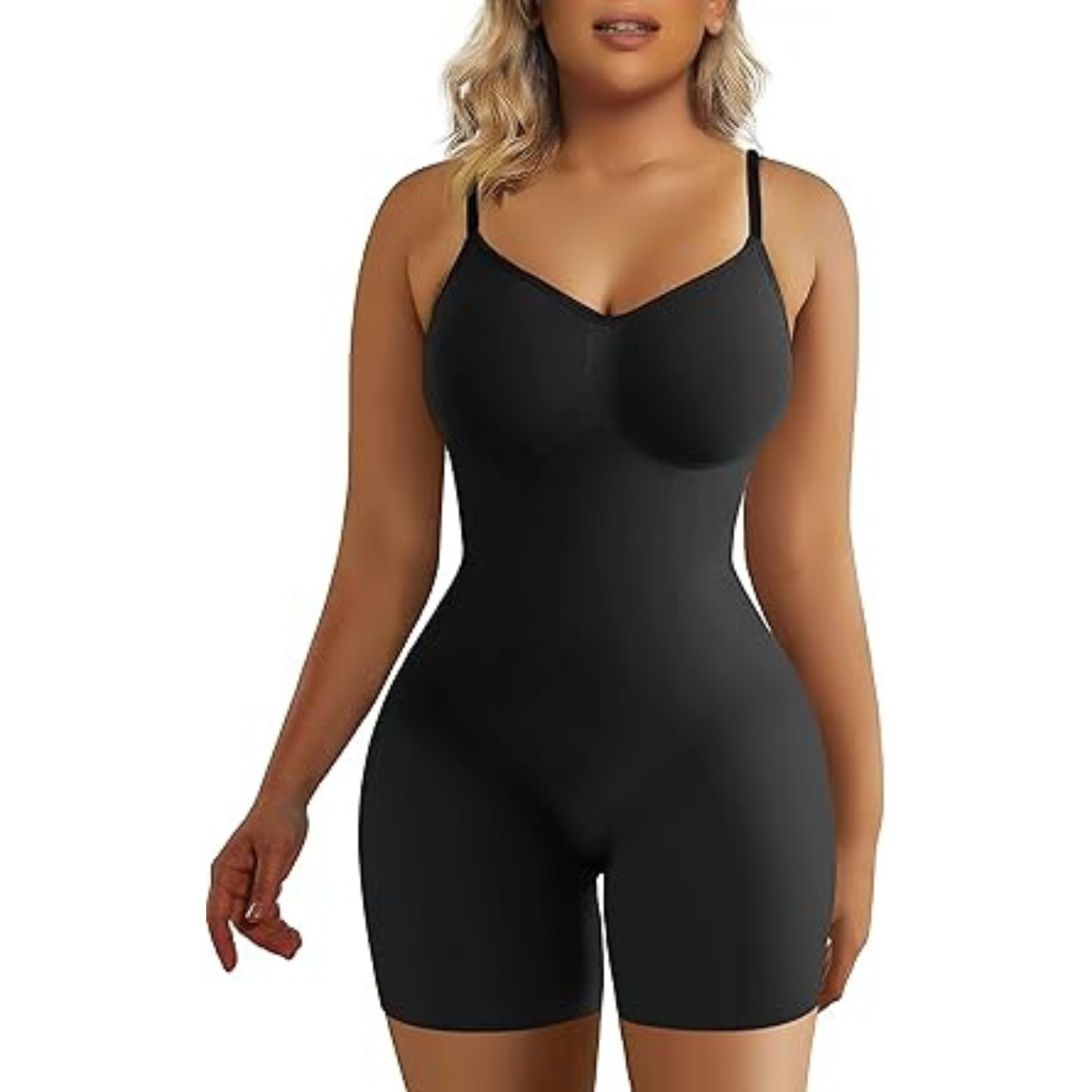 FAJA TEJIDA PIERNA CORTA CON TIRAS/2672